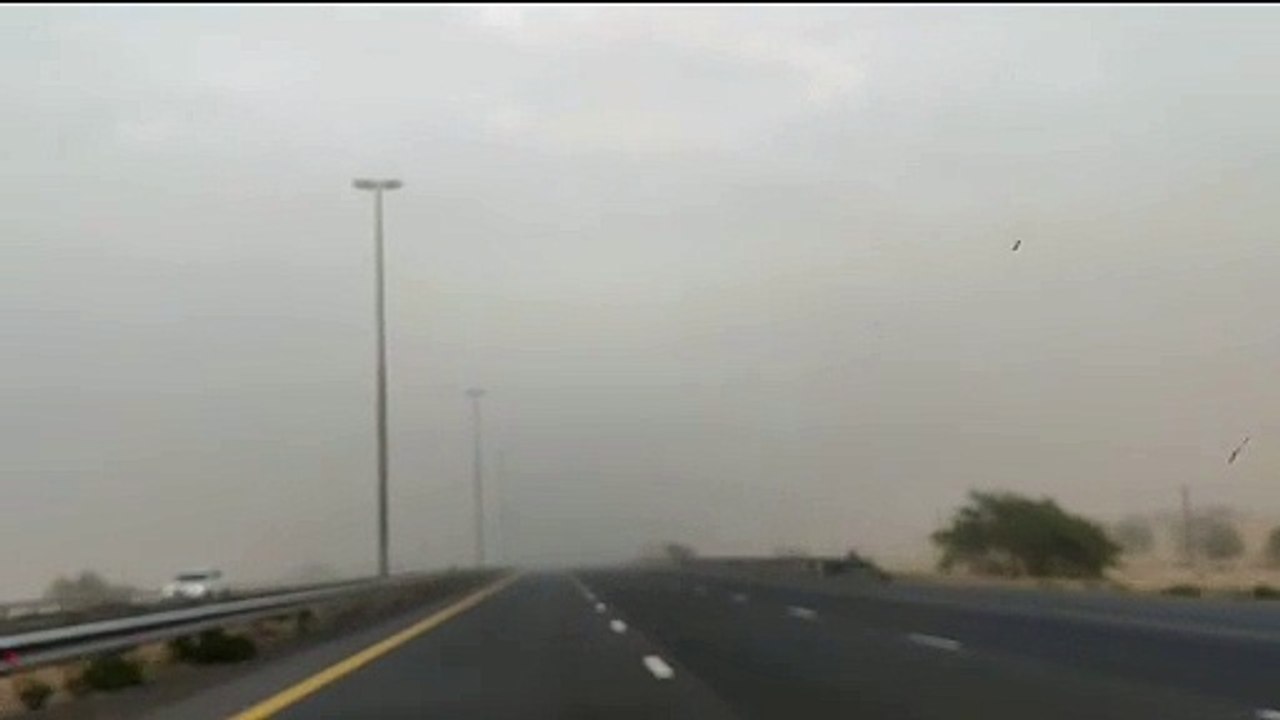Low visibility on major UAE road