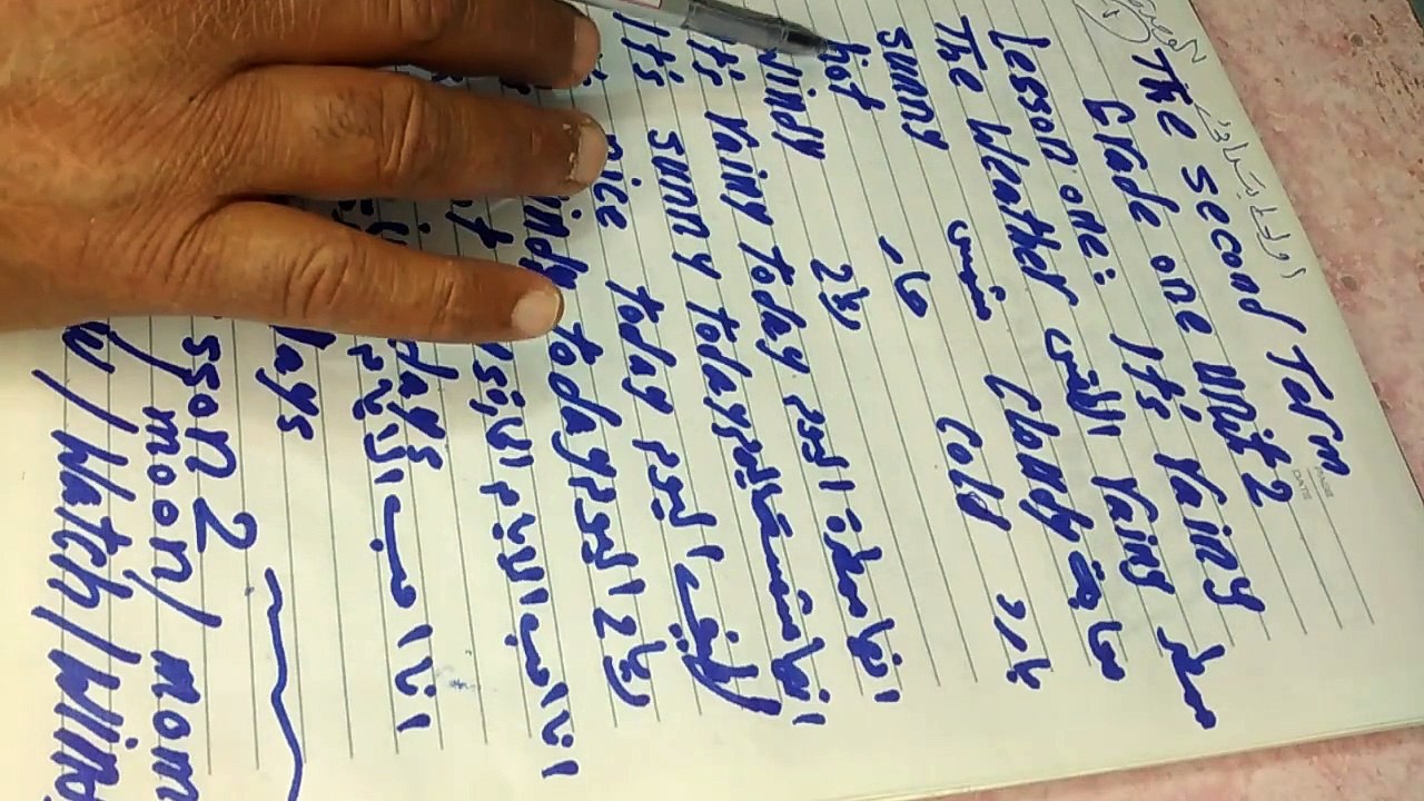 اولى ابتدائي الوحده الثانيه  grade one unit 2