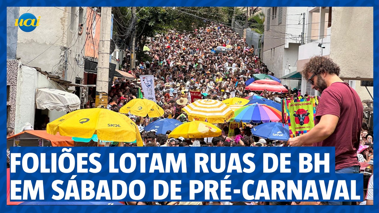 Foliões começam a lotar ruas de BH em sábado de pré-carnaval