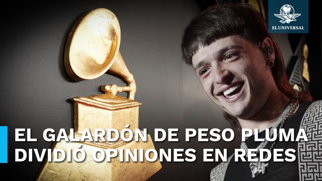 ¡Y pura doble P! Peso Pluma gana su primer Grammy