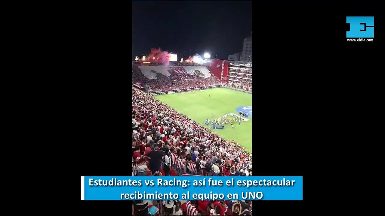 Estudiantes recibe a Racing con un recibimiento espectacular en UNO ⚽