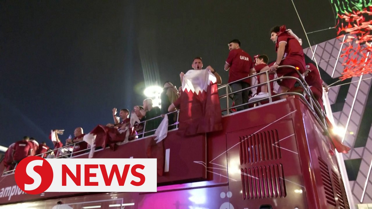 Celebrations as Asian Cup champions Qatar parades trophy