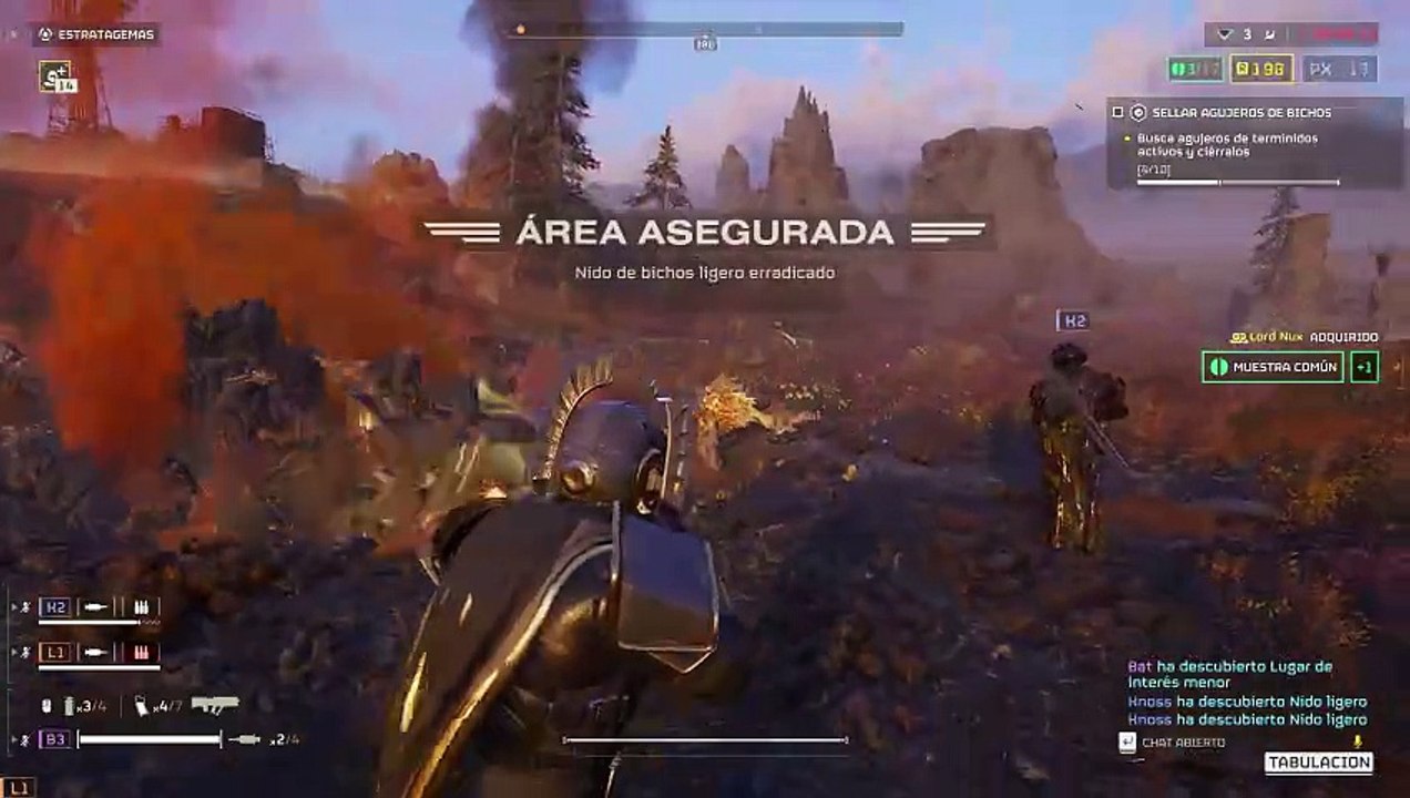 Gameplay de HellDivers 2 en castellano