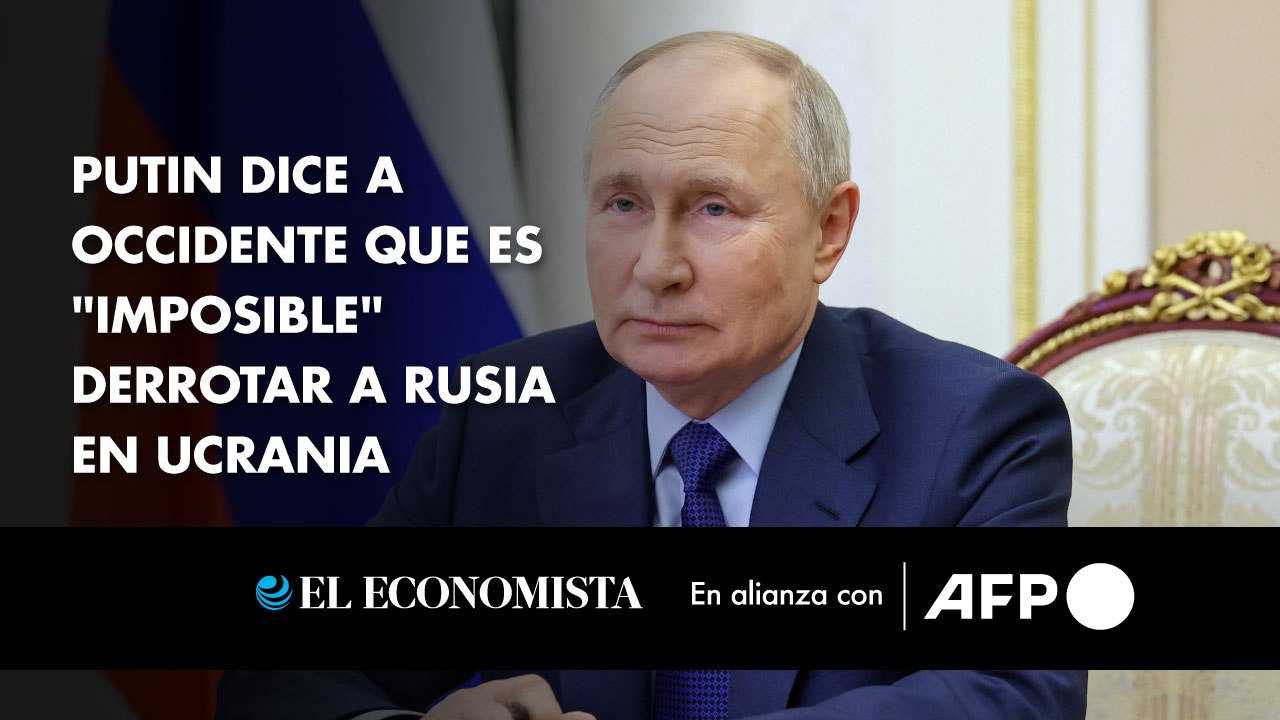 Putin dice a Occidente que es "imposible" derrotar a Rusia en Ucrania