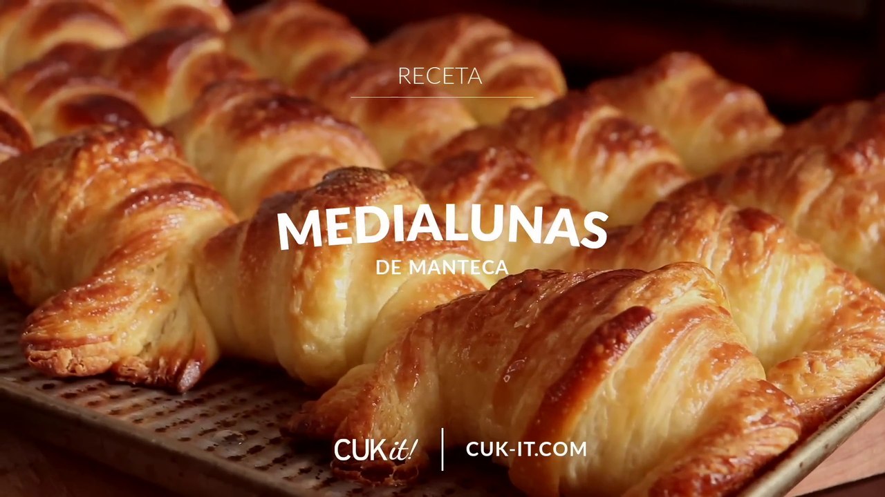 MEDIALUNAS de MANTECA Caseras | Cómo hacer hojaldre - CUKit!