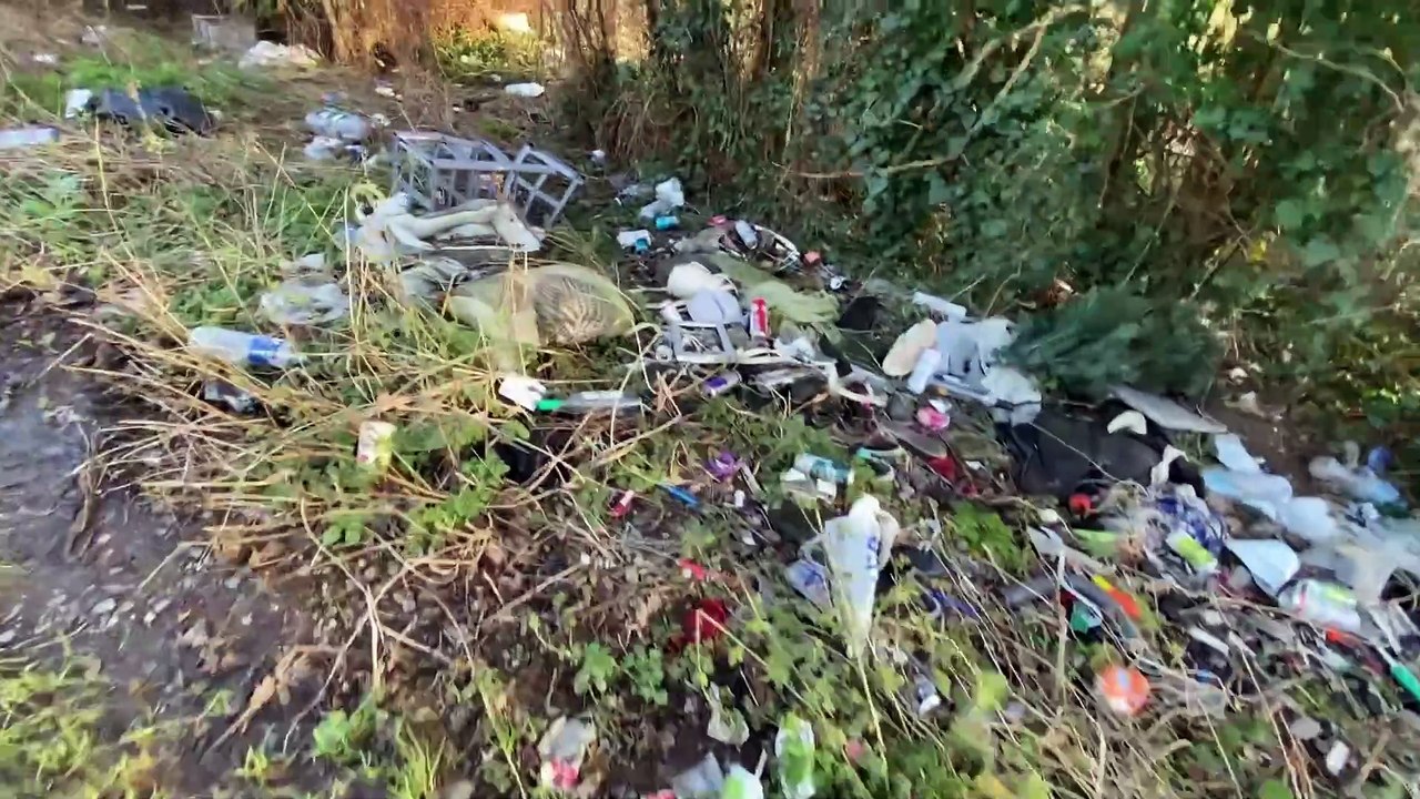 Fly-tipping in Peterborough lay-by
