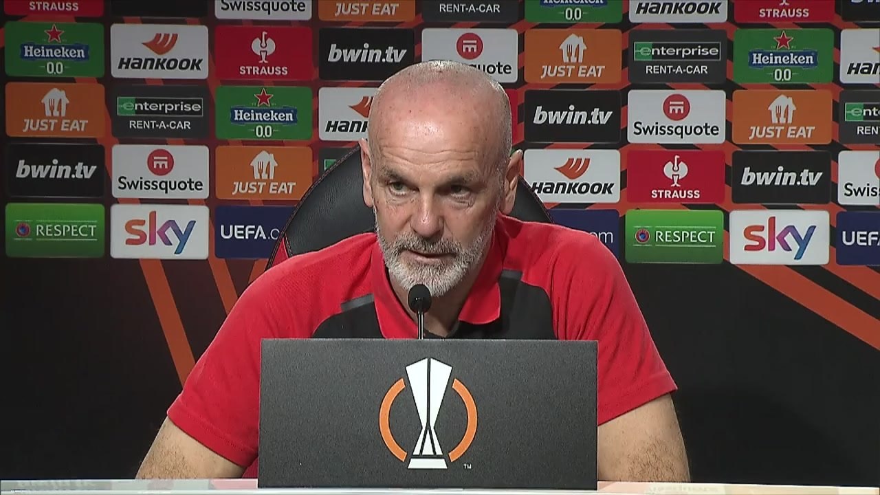 AC Milan coach Stefano Pioli and Matteo Gabbia preview UEFA Europa League clash with Rennes