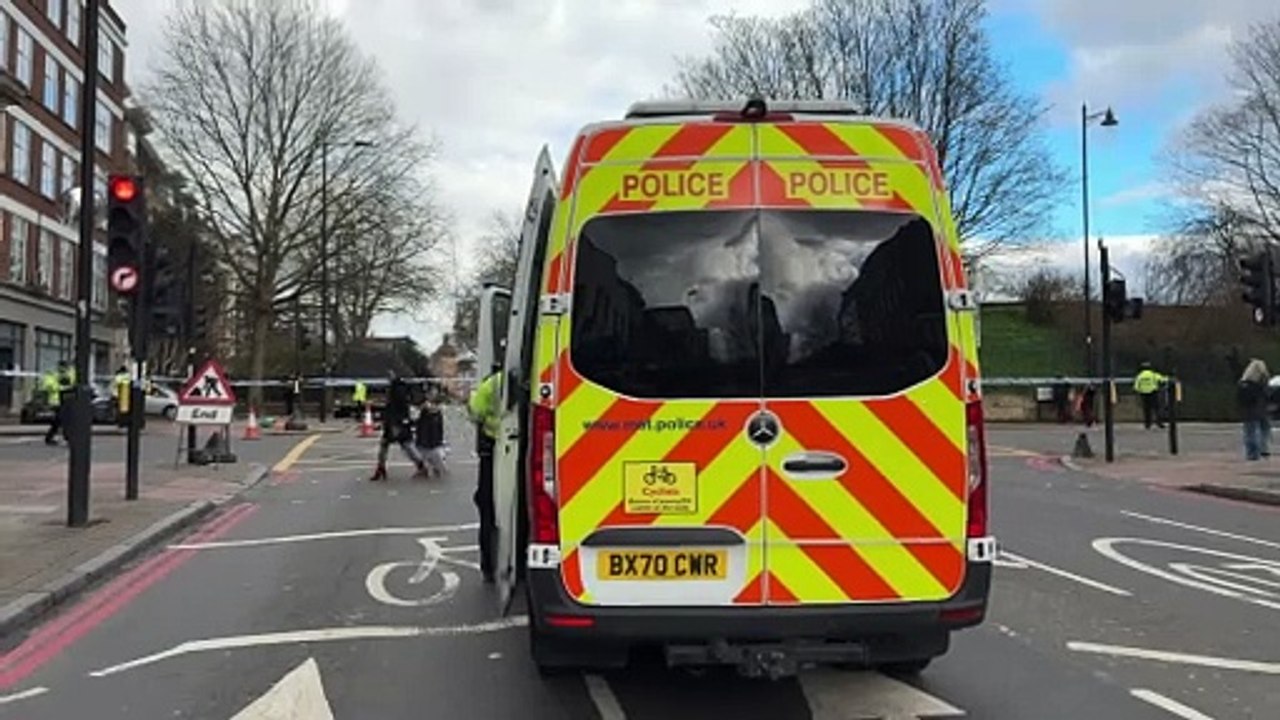 Accident scene at Pentonville Road