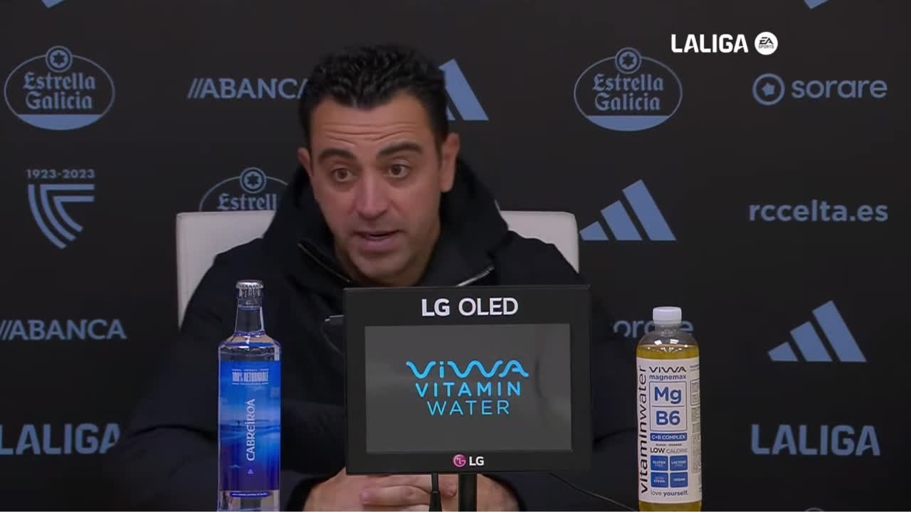 Rueda de prensa de Xavi tras el Celta - Barcelona