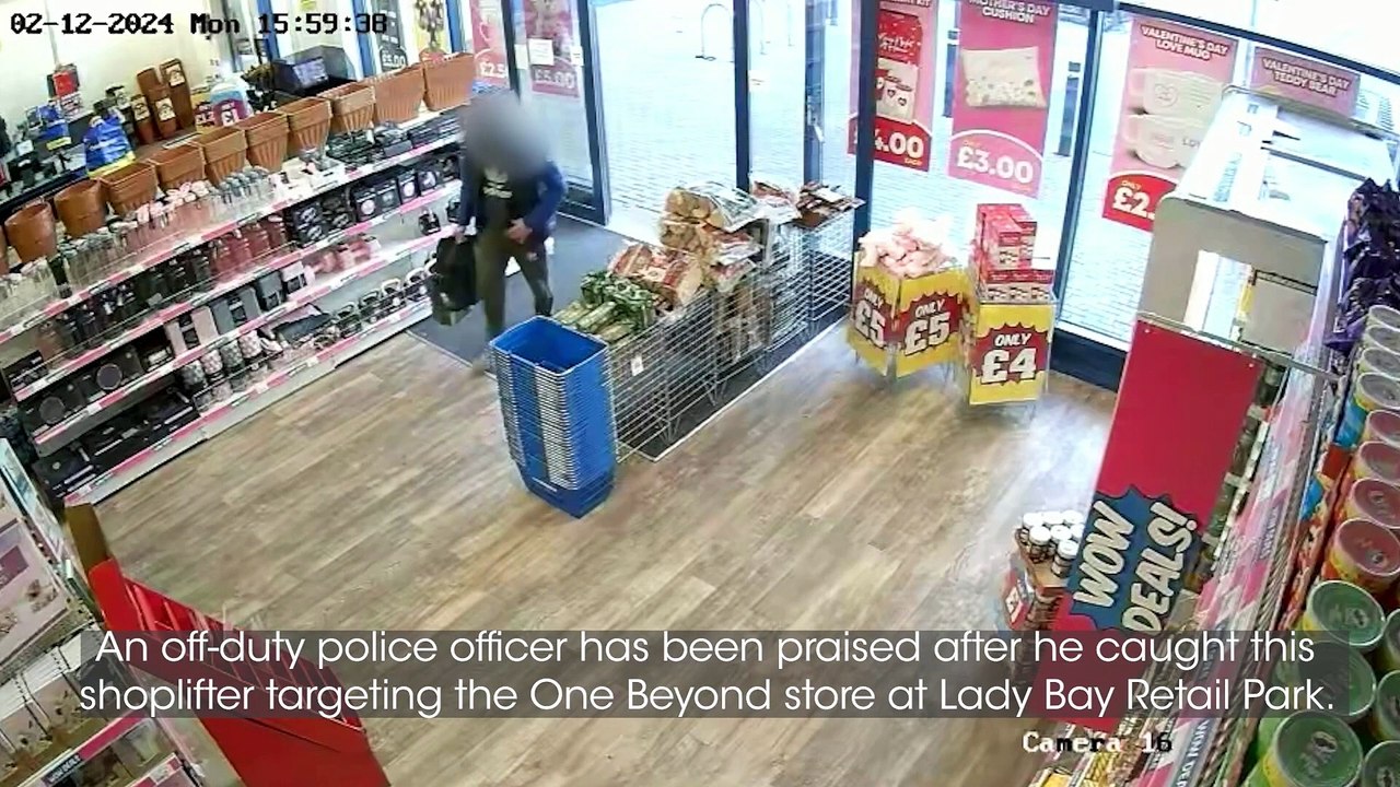 Shoplifter caught by off-duty police officer