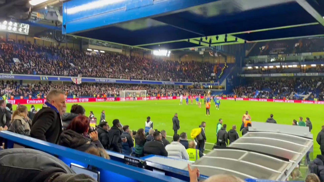Leeds fans at Stamford Bridge