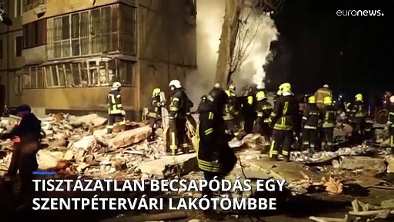 Tisztázatlan becsapódás tett romossá egy szentpétervári lakótömböt