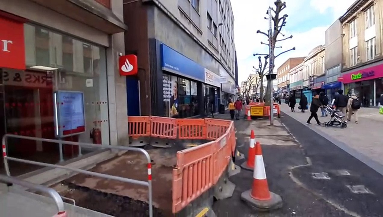Work has started digging  up Dudley Street, Wolverhampton.