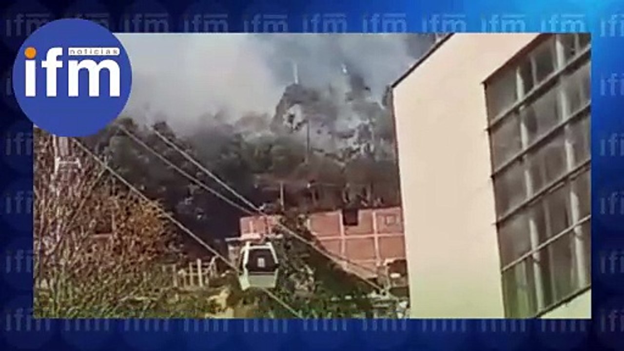 Incendio forestal obliga a parar servicio de Metrocable en comuna 13