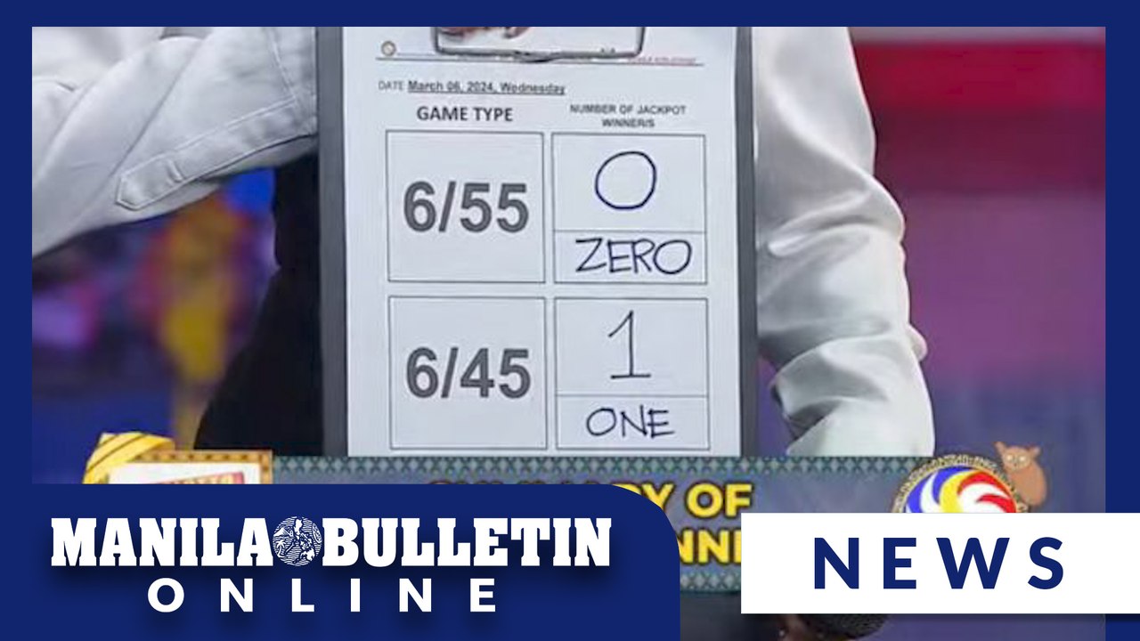Lone bettor wins P15.8-M Mega Lotto jackpot on March 6 draw