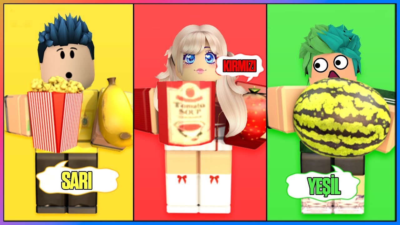 TEK RENK YEMEK CHALLENGE ROBLOX | HAN KRAL EKİP