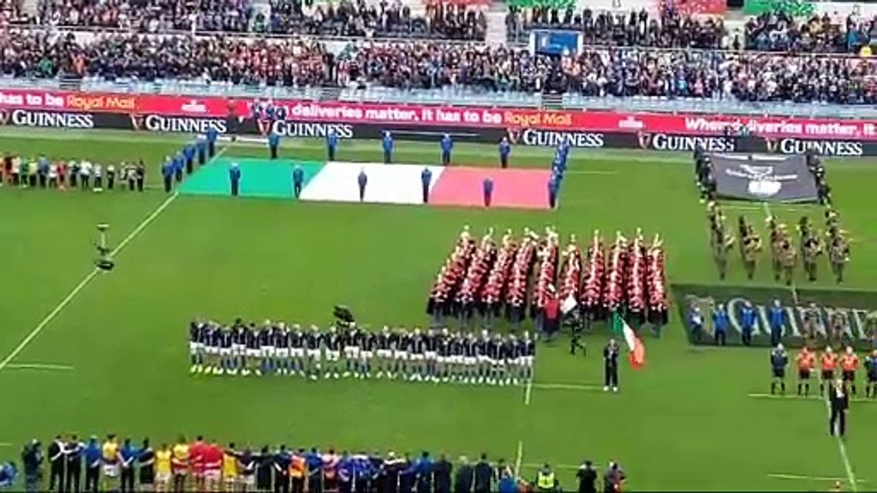 Italy v Scotland anthems