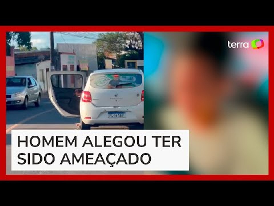 Motorista de aplicativo é flagrado agredindo e expulsando passageira de carro na Bahia