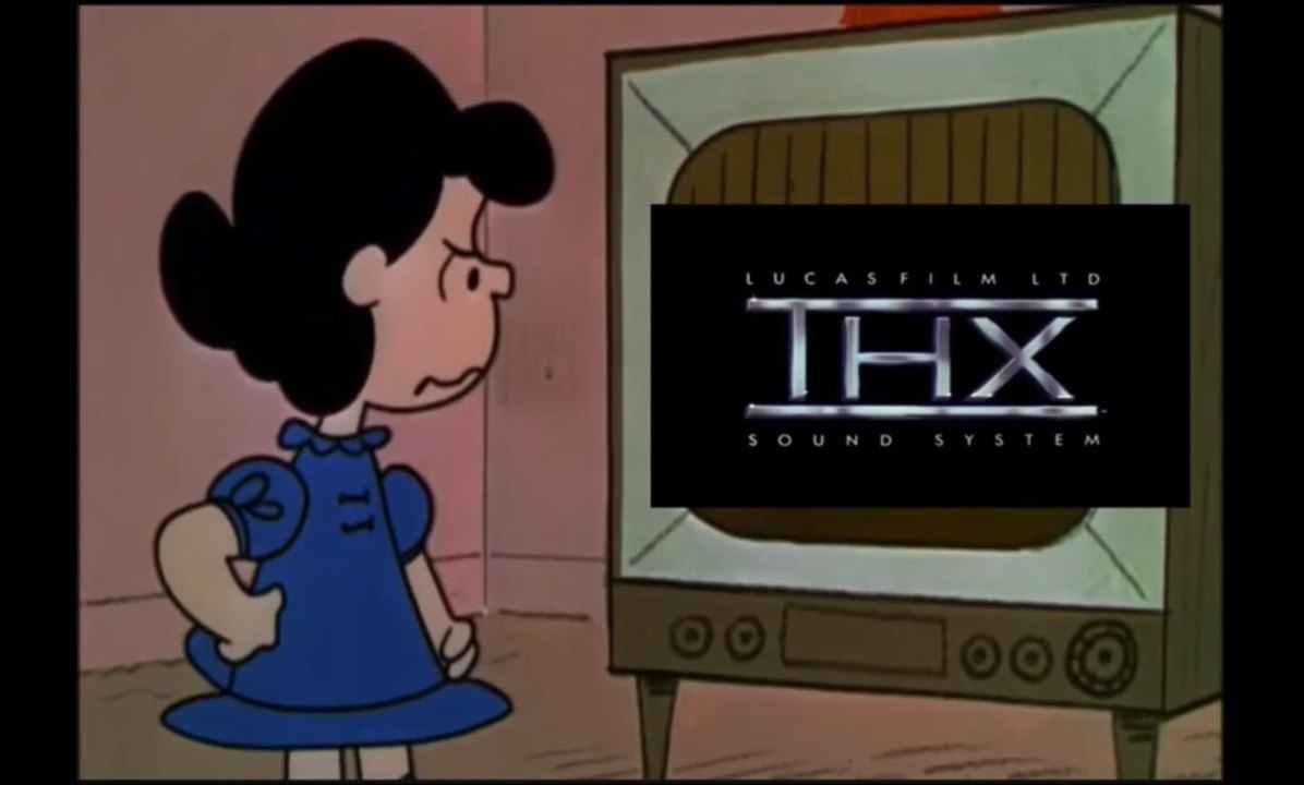 Peanuts gang watches the THX Logo