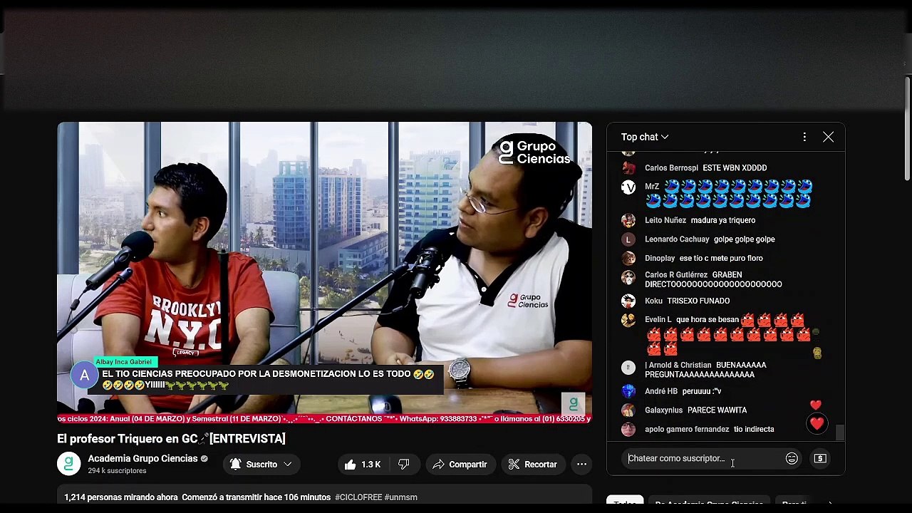 EL PROFESOR TRIQUERO EN GRUPO CIENCIAS ENTREVISTA (PARTE 2)