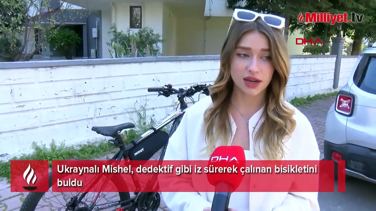 Ukraynalı Mishel, dedektif gibi iz sürerek çalınan bisikletini buldu