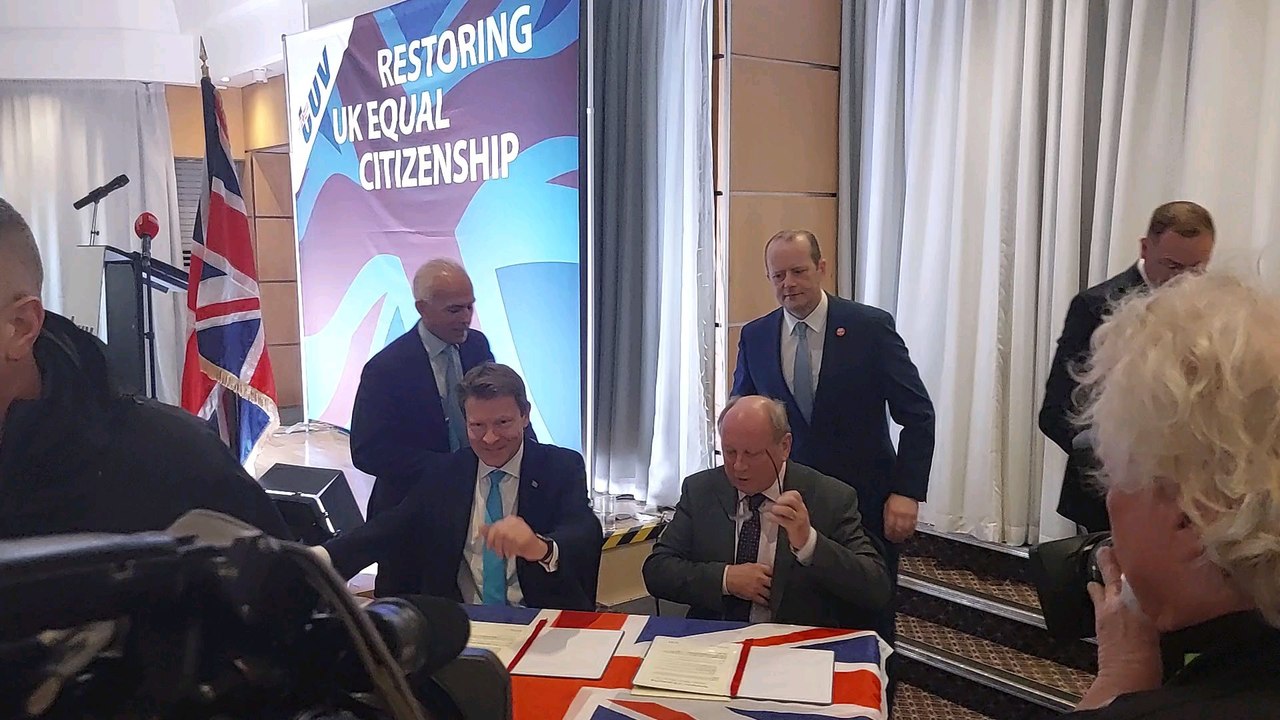 TUV and Reform UK leaders sign UK General Election deal