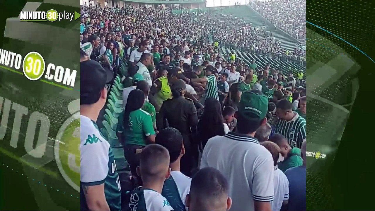 A esta hora se registran alteraciones en las tribunas del estadio Palmaseca