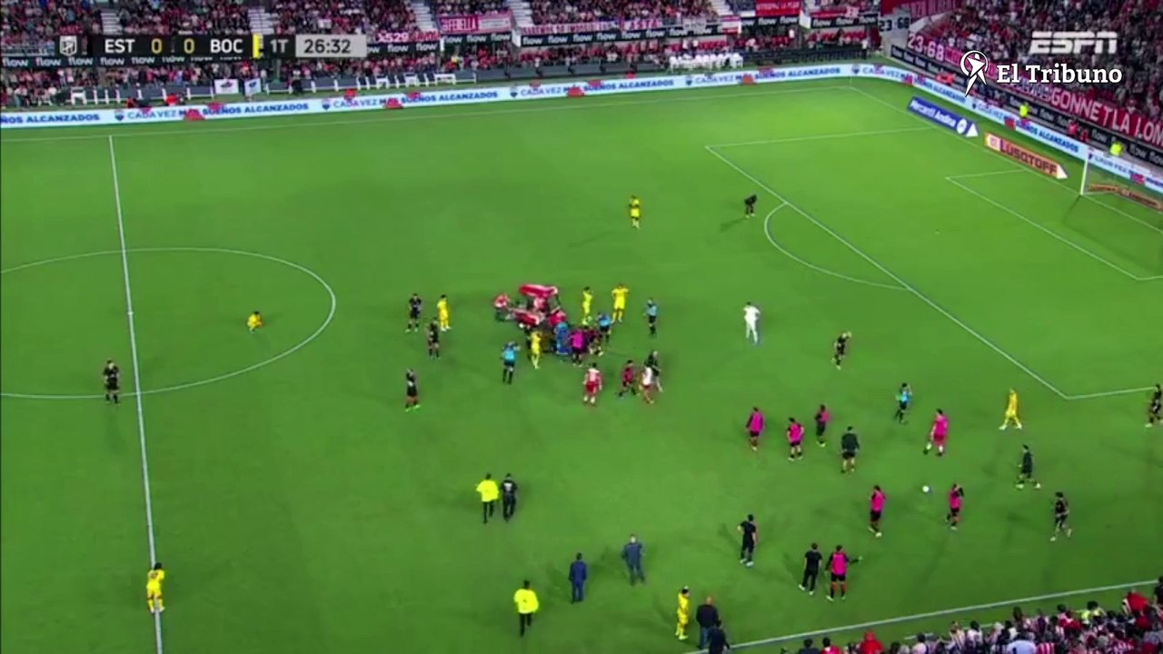 Un jugador de Estudiantes convulsionó y el partido ante Boca se suspendió