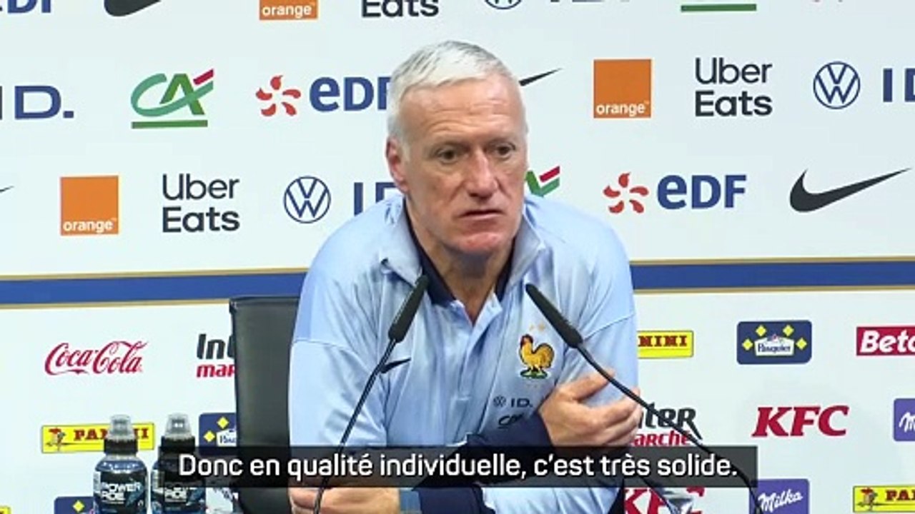 Deschamps : "Avec l'Allemagne, il y a du répondant et de l'adversité en face"