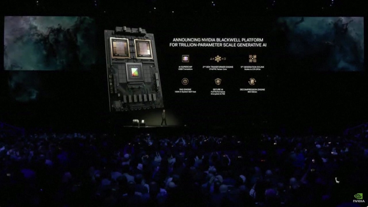 엔비디아, 차세대 AI 칩 '블랙웰' 공개...젠슨 황 "새 산업혁명 구동" / YTN