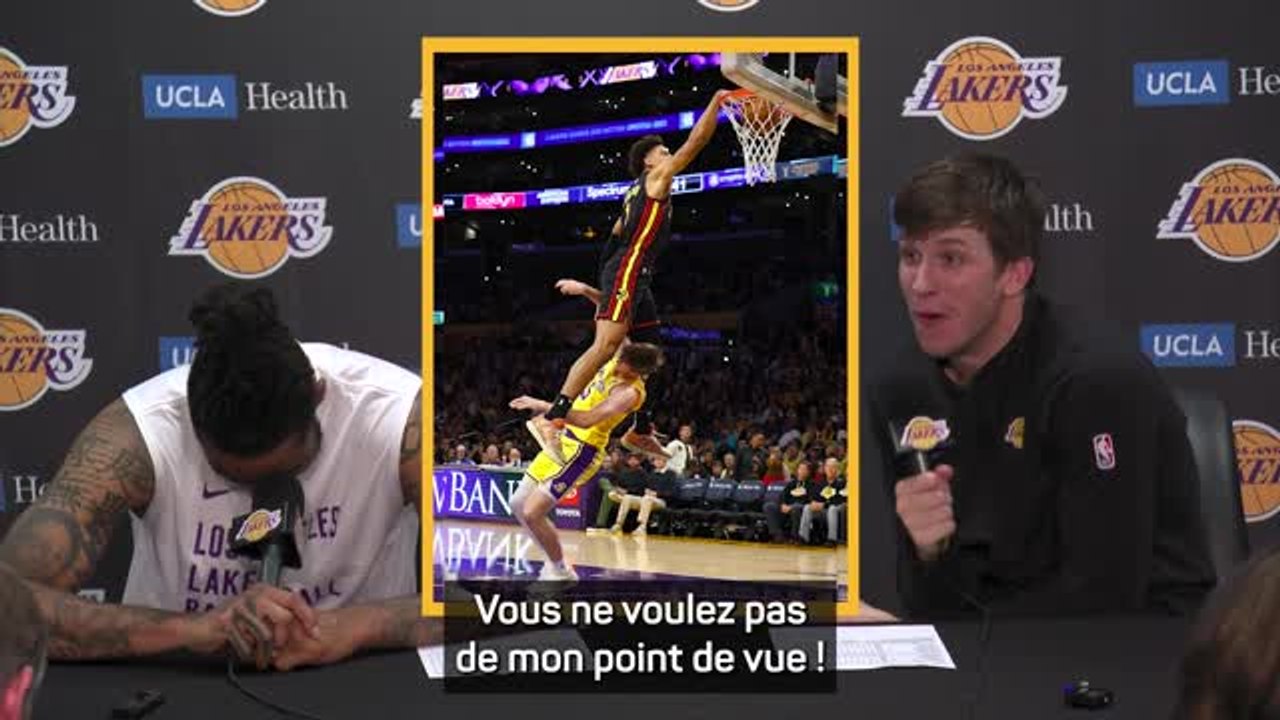 Lakers - Reaves pas très heureux de raconter le dunk de Jalen Johnson