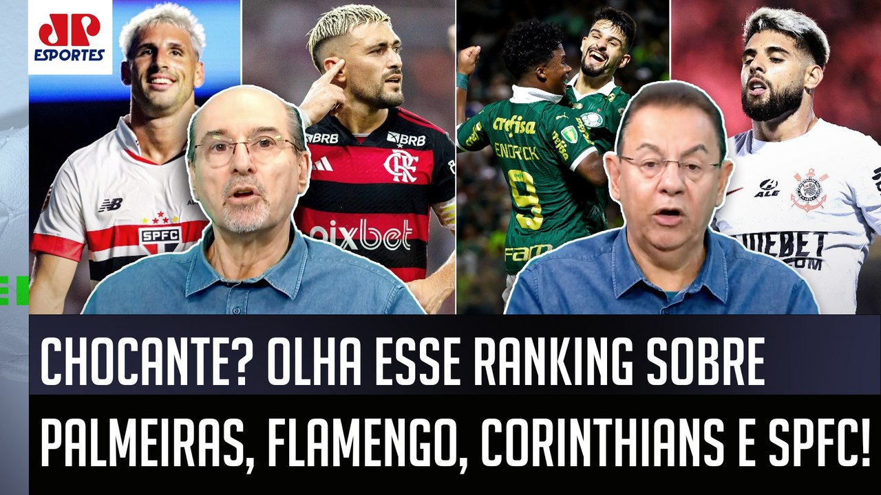 "Cara, é um DOMÍNIO ABSURDO do..." OLHA o que CHOCOU sobre Palmeiras, Flamengo, Corinthians e SPFC!