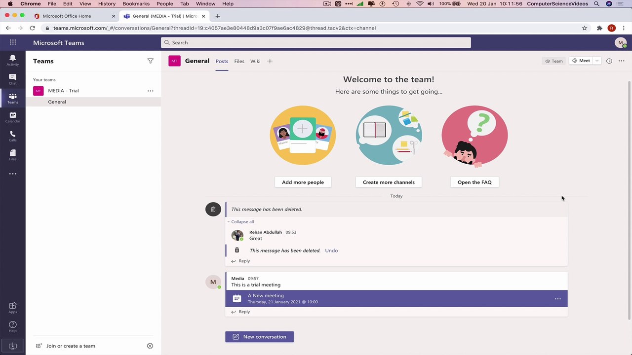 How to DELETE a Microsoft Teams Group Conversation - Web Based | New