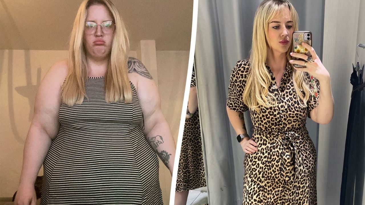 Nurse lost 14st after her weight left her "hobbling home" from 13hr shifts