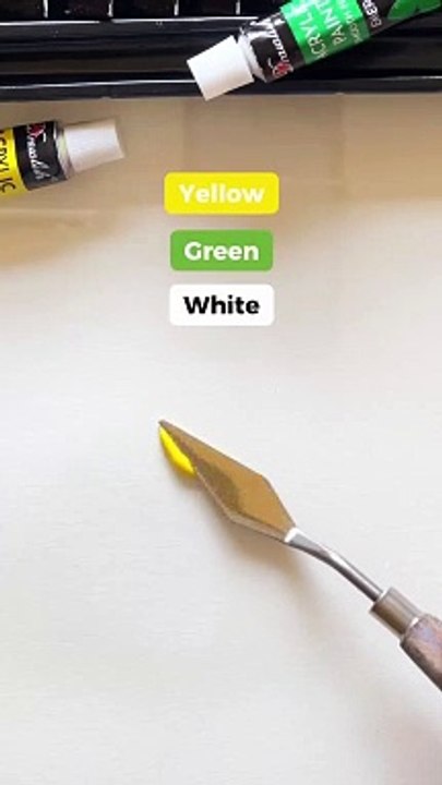 Satisfying Yellow Green Color Mixing Tutorial