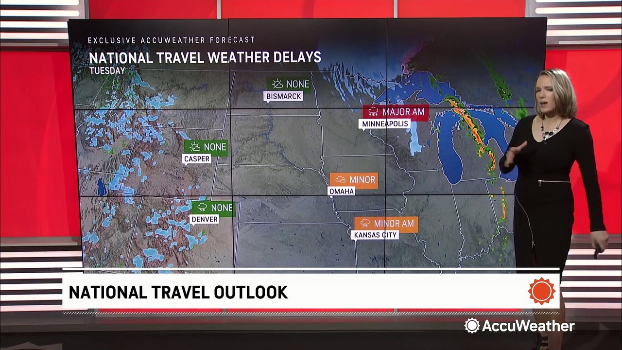 Snow and storms to cause widespread travel problems on Tuesday