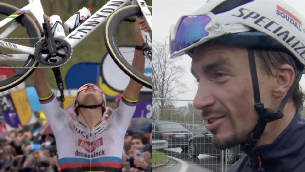 Tour des Flandres 2024 - Julian Alaphilippe : "Mathieu van der Poel, c'est impressionnant ! Félicitations à lui !"