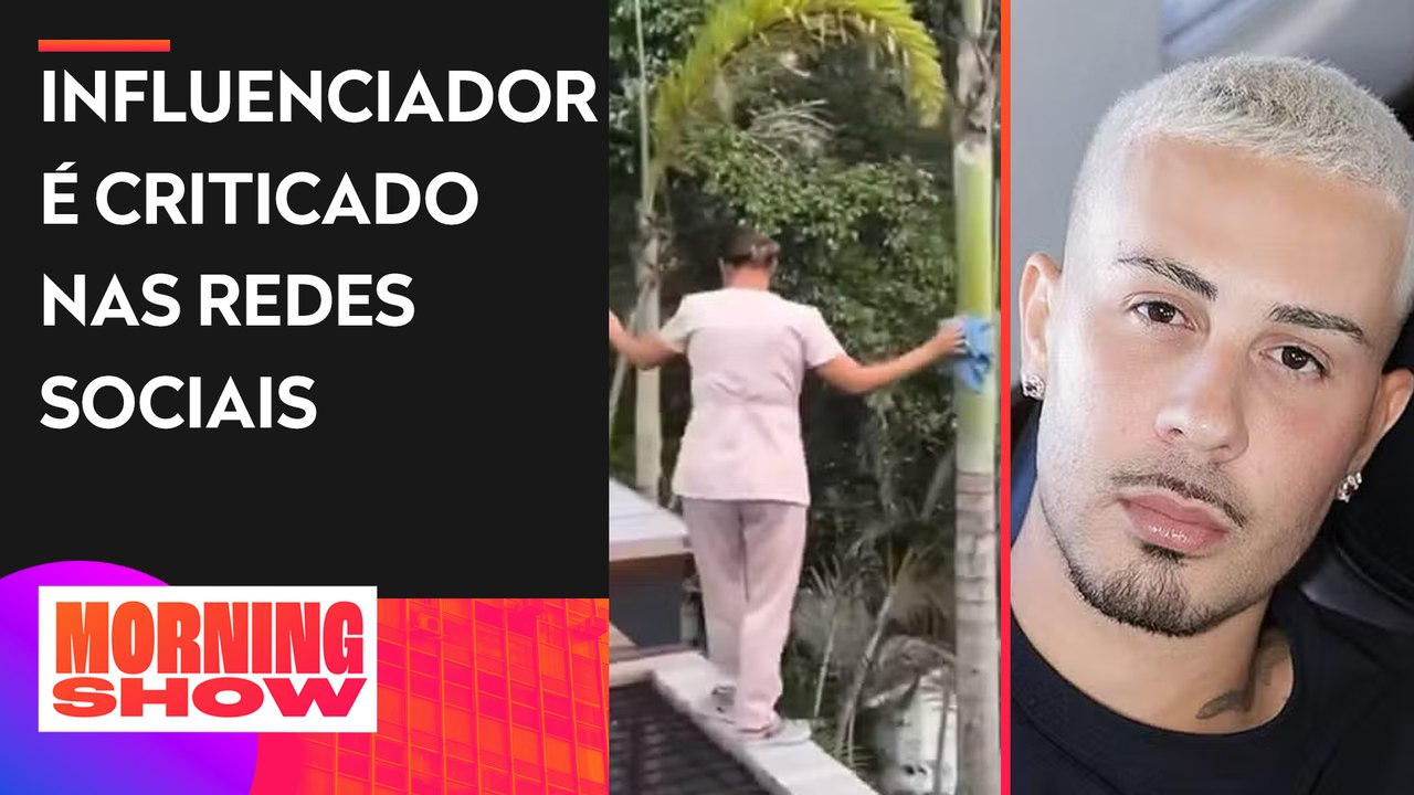 Carlinhos Maia faz funcionárias limpar coqueiros