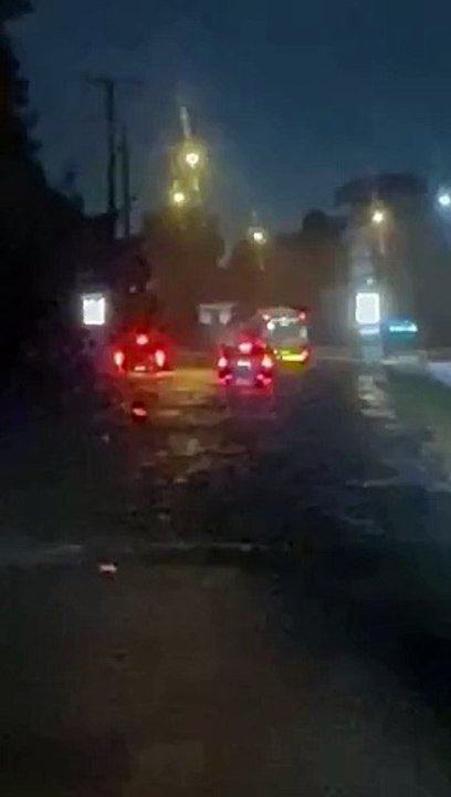Cars stuck in floodwater at Woolooware