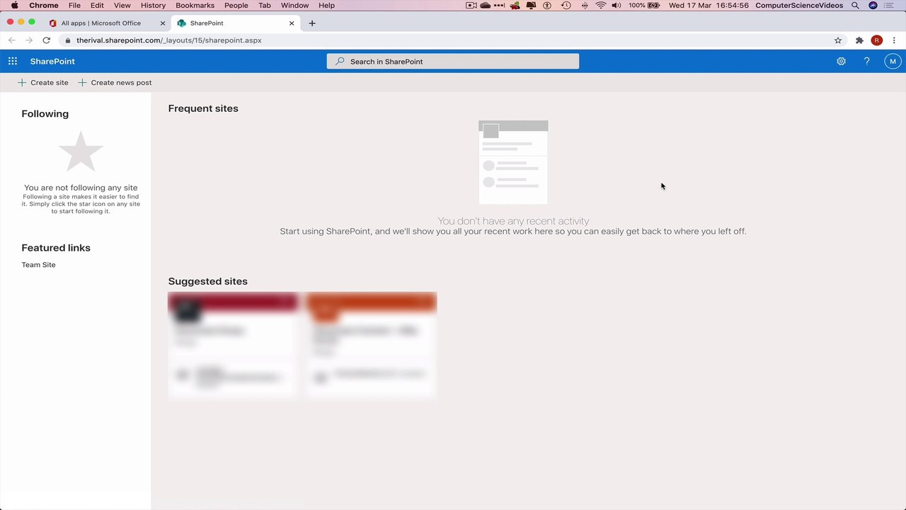 How to LOCATE Your Team Site On Microsoft SharePoint for Office 365 - Web Based | New