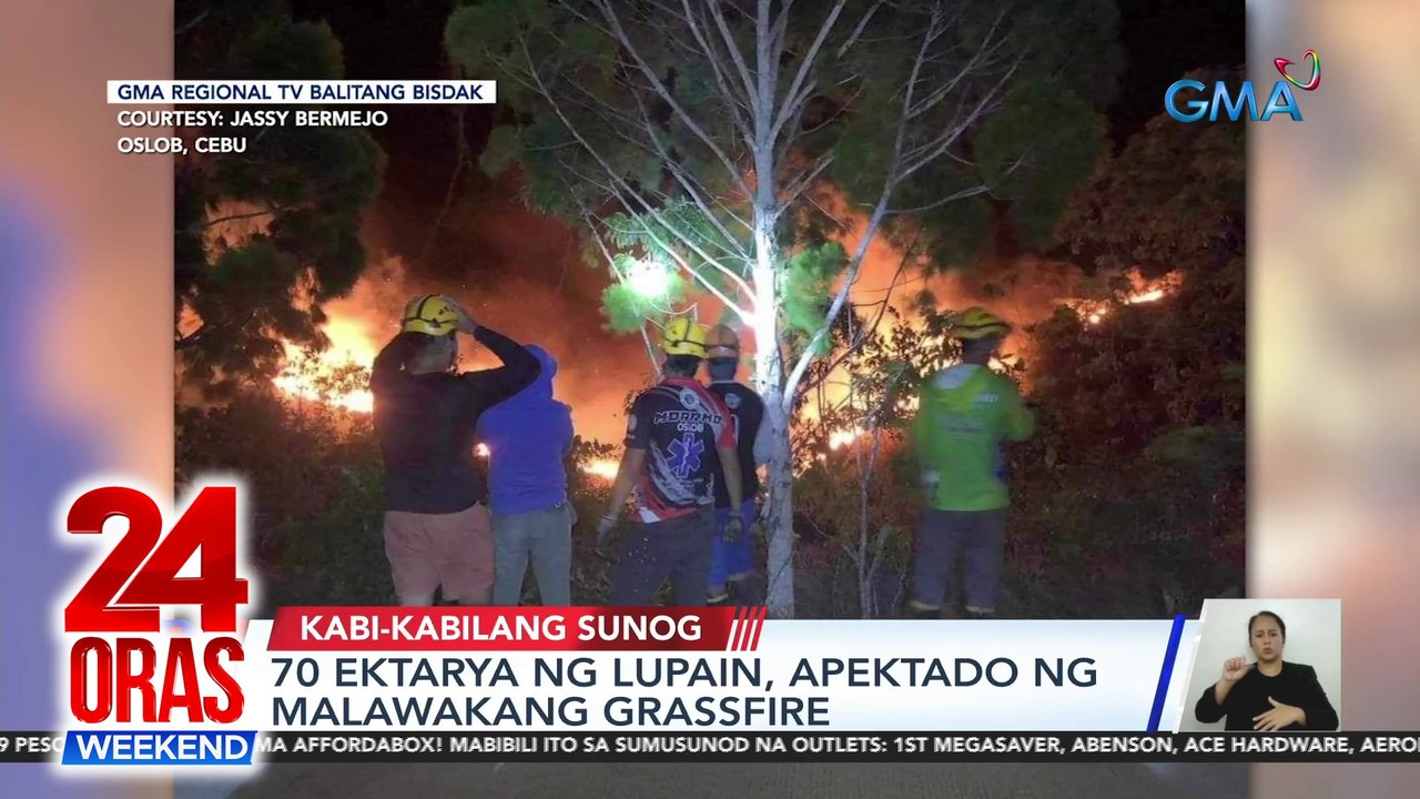 Grassfire sa Oslob | Forest fire sa Pangasinan | Mag-ina sa nasunog na bahay sa Pampanga | 24 Oras Weekend