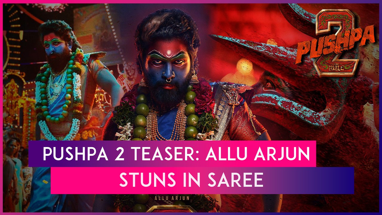 Pushpa 2 Teaser: Allu Arjun Transforms into Goddess Kali in Jaw-Dropping Jatara Look 🔥