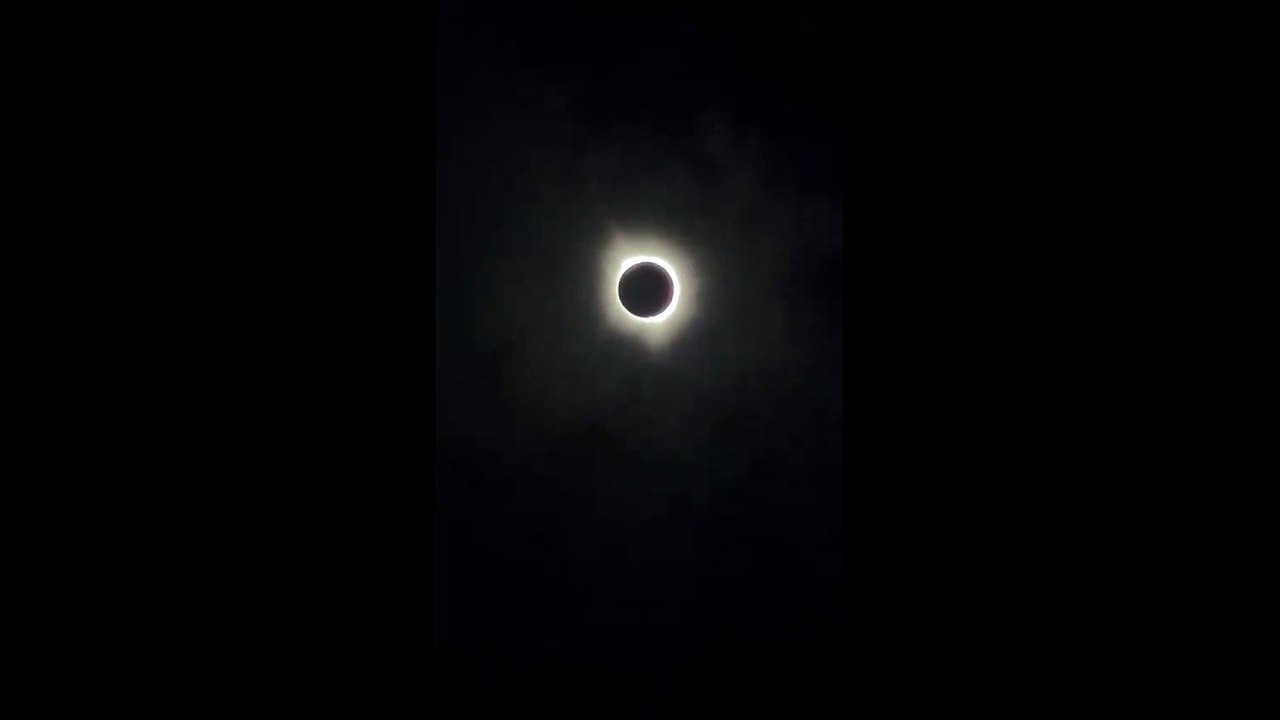 Footage from Ontario, Canada shows the total solar eclipse