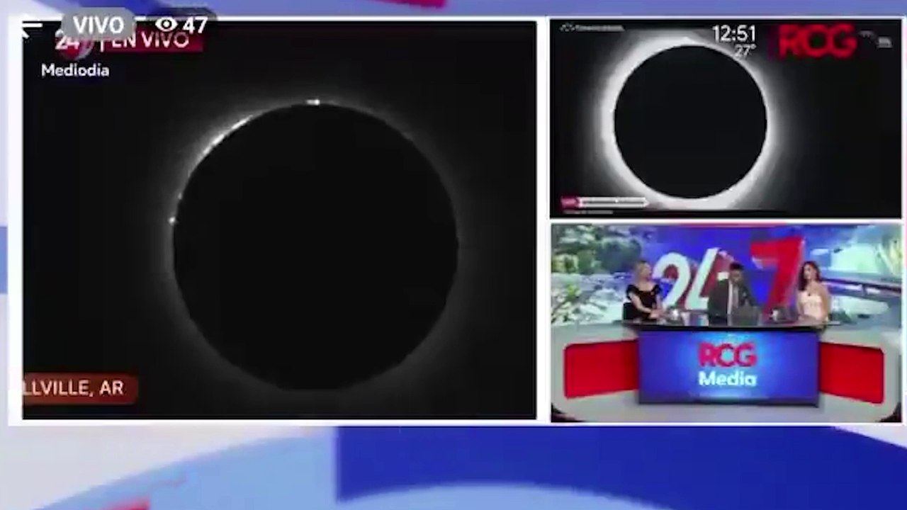 Vídeo: Canal exibe imagens de eclipse e homem nu aparece em transmissão ao vivo