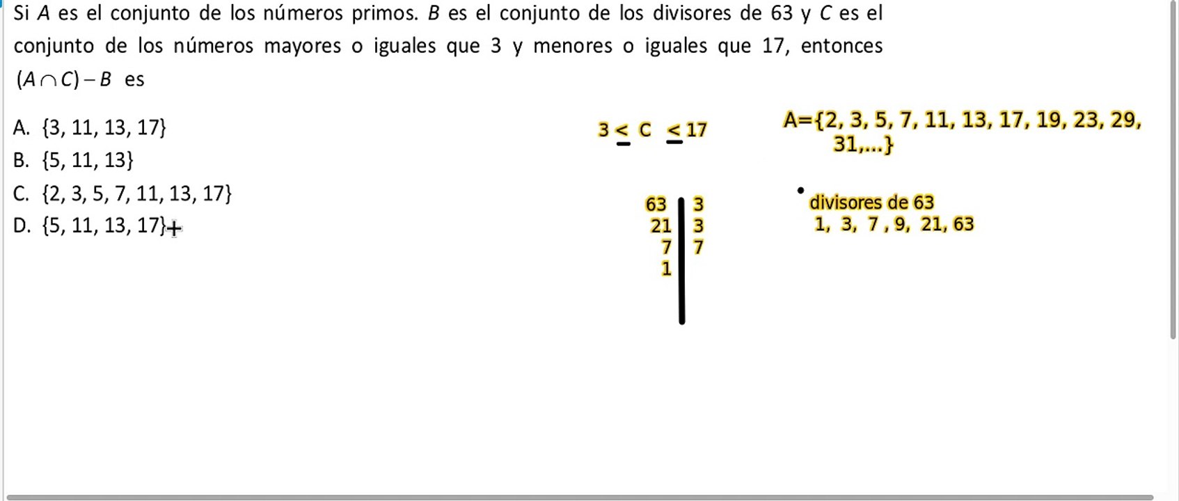 pregunta de matematicas conjuntos