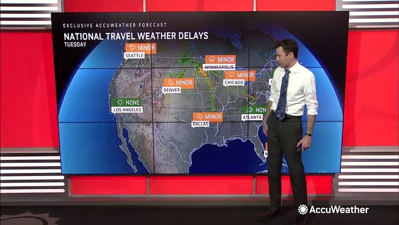 Storms to cause travel problems in the Midwest this Tuesday