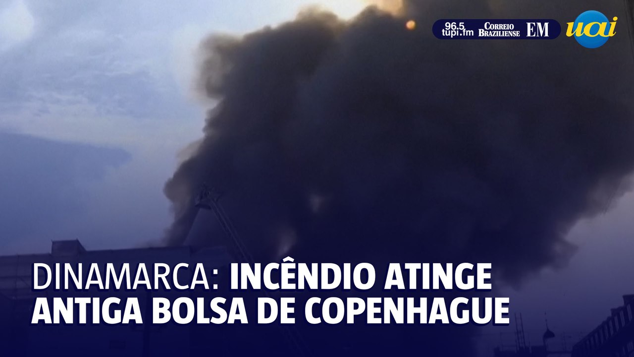 Incêndio atinge edifício da antiga Bolsa de Copenhague