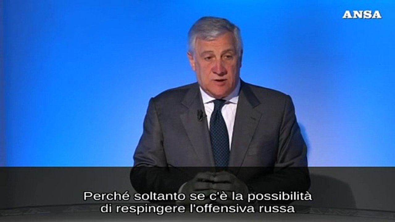 Tajani: "L'Ucraina va aiutata per il rispetto del diritto internazionale"