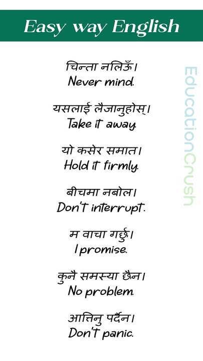 बेसिक English कसरी सिक्ने easy way English to Nepali for learners with Education Crush lesson 1