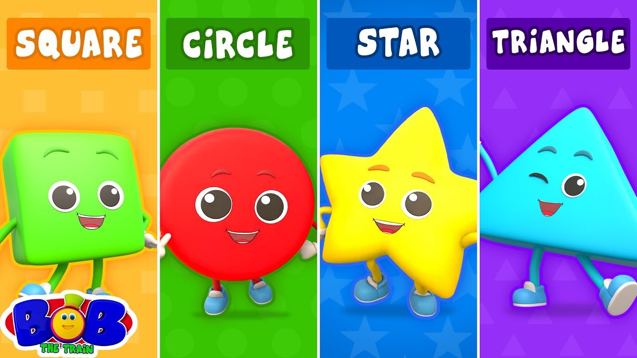 Learn Shapes with Bob the Train + More Educational Videos for Kids